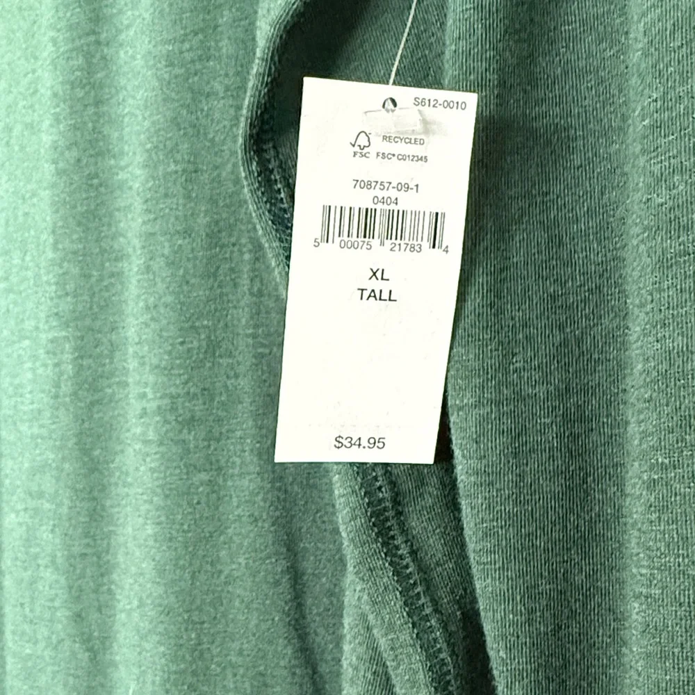 GAP Classic Green Long Sleeve Feather Turtleneck Women's Top, Size XL Tall NWT - Picture 2 of 8
